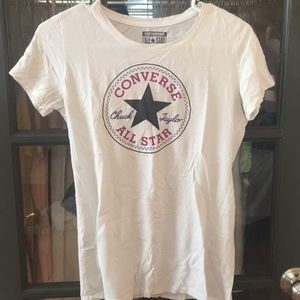 white converse tee
